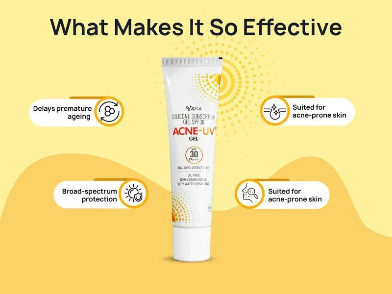 IPCA Acne - UV Gel Sunscreen SPF 30/PA+++ - Atomic Pharmacy - 
