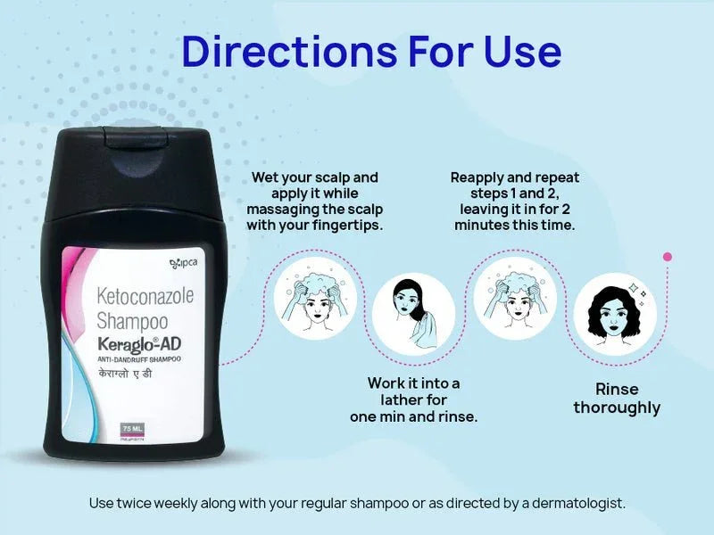 IPCA Keraglo-AD Anti-Dandruff Shampoo - Atomic Pharmacy