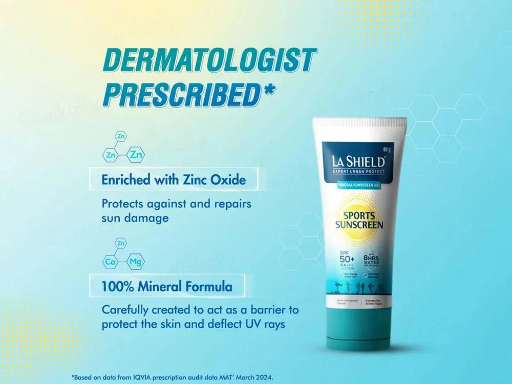 La Shield Expert Urban Protect Mineral Sports Sunscreen Gel SPF 50+ PA++++ - Atomic Pharmacy