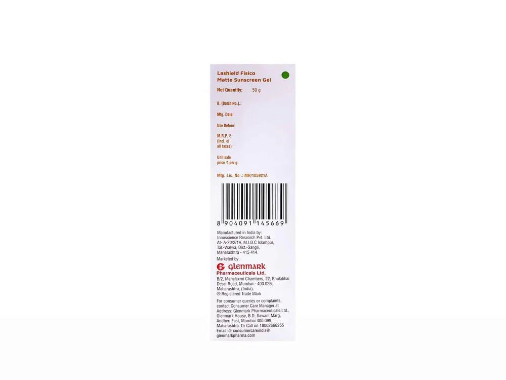 La Shield Fisico Matte Sunscreen Gel SPF 50+ PA+++ - Atomic Pharmacy