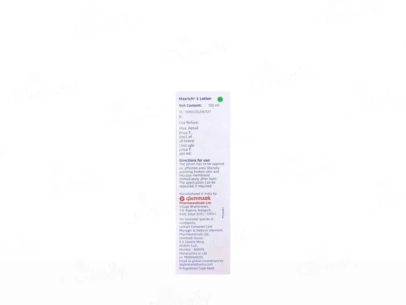 Maxrich E Paraffin Blend Emollient Lotion - Atomic Pharmacy