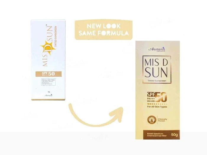 Mis D Sun Tinted Sunscreen SPF 50 PA+++ - Atomic Pharmacy