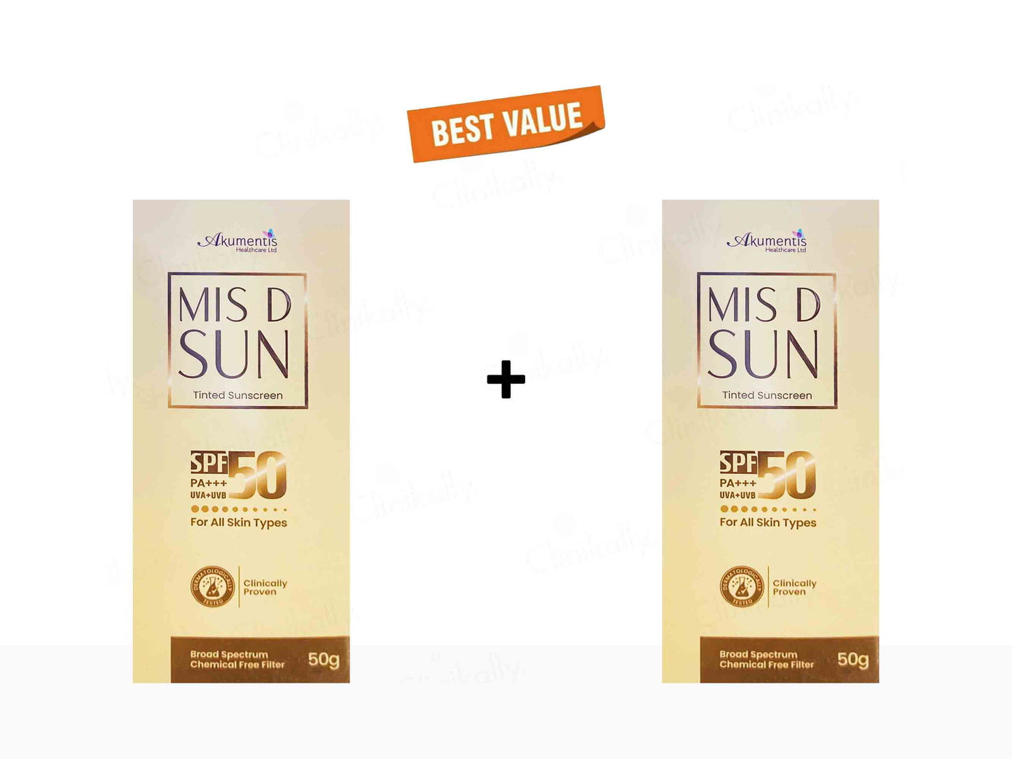 Mis D Sun Tinted Sunscreen SPF 50 PA+++