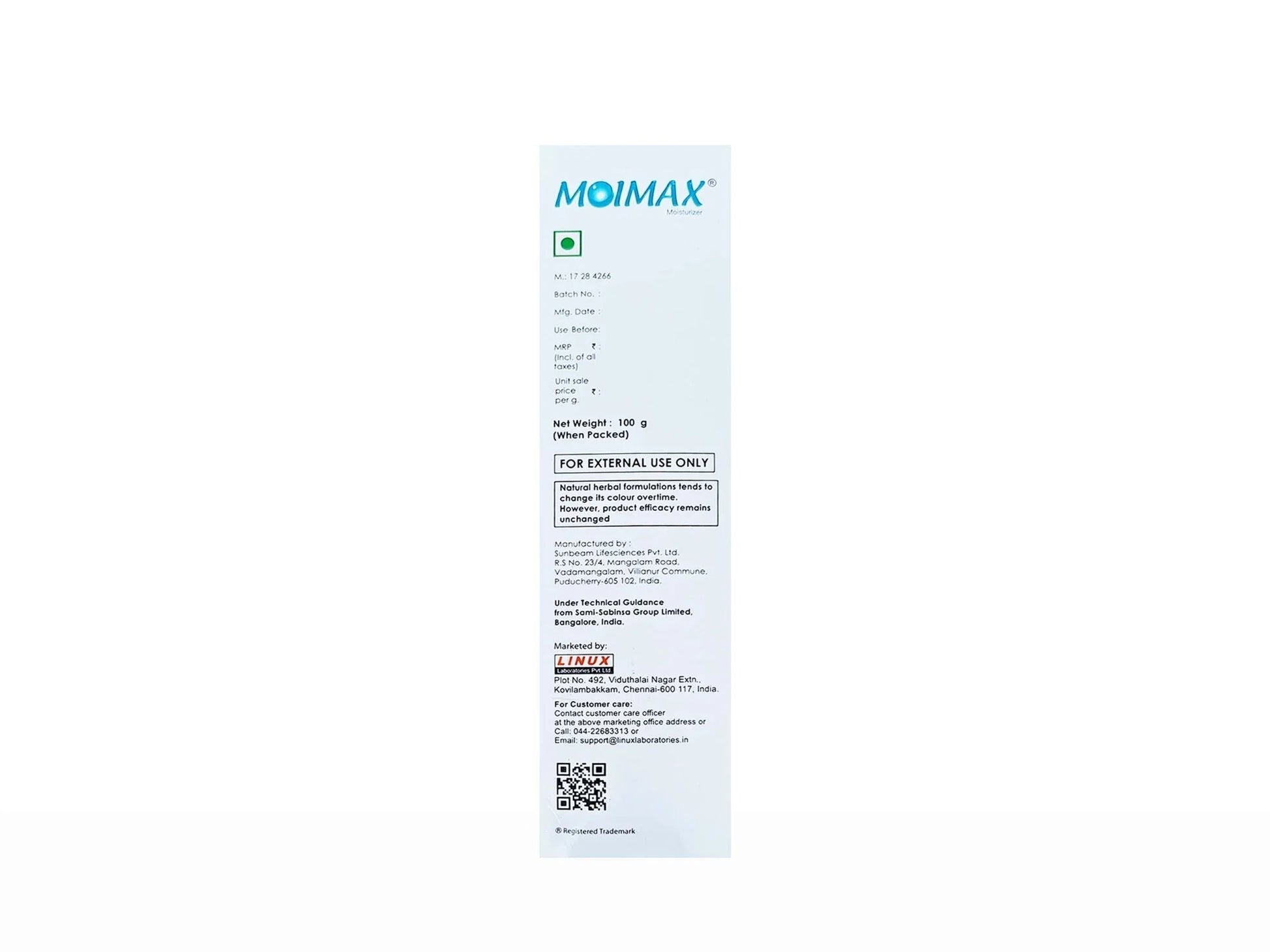 Moimax Moisturizer Cream - Atomic Pharmacy - Skin Cream