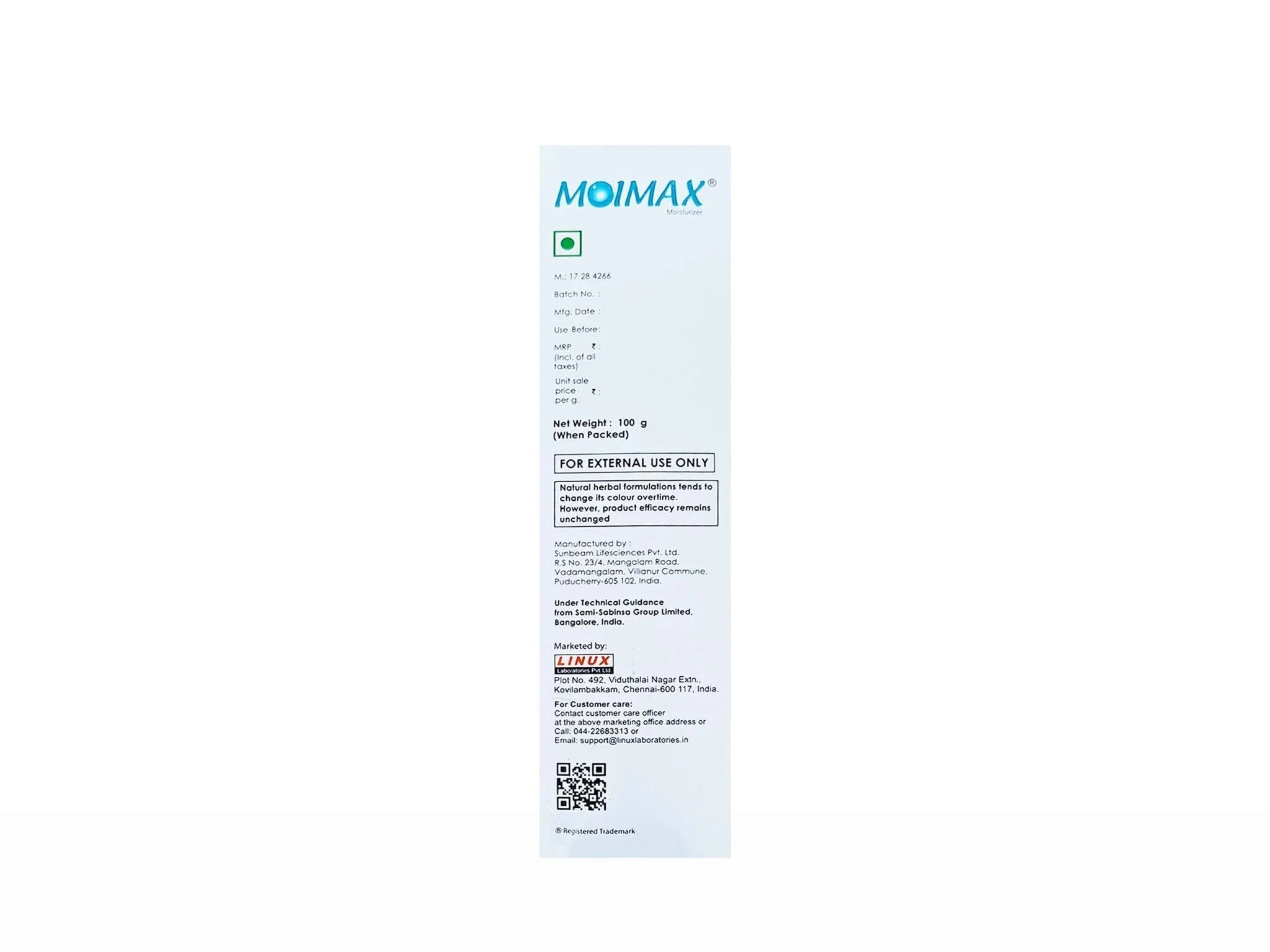 Moimax Moisturizer Cream - Atomic Pharmacy
