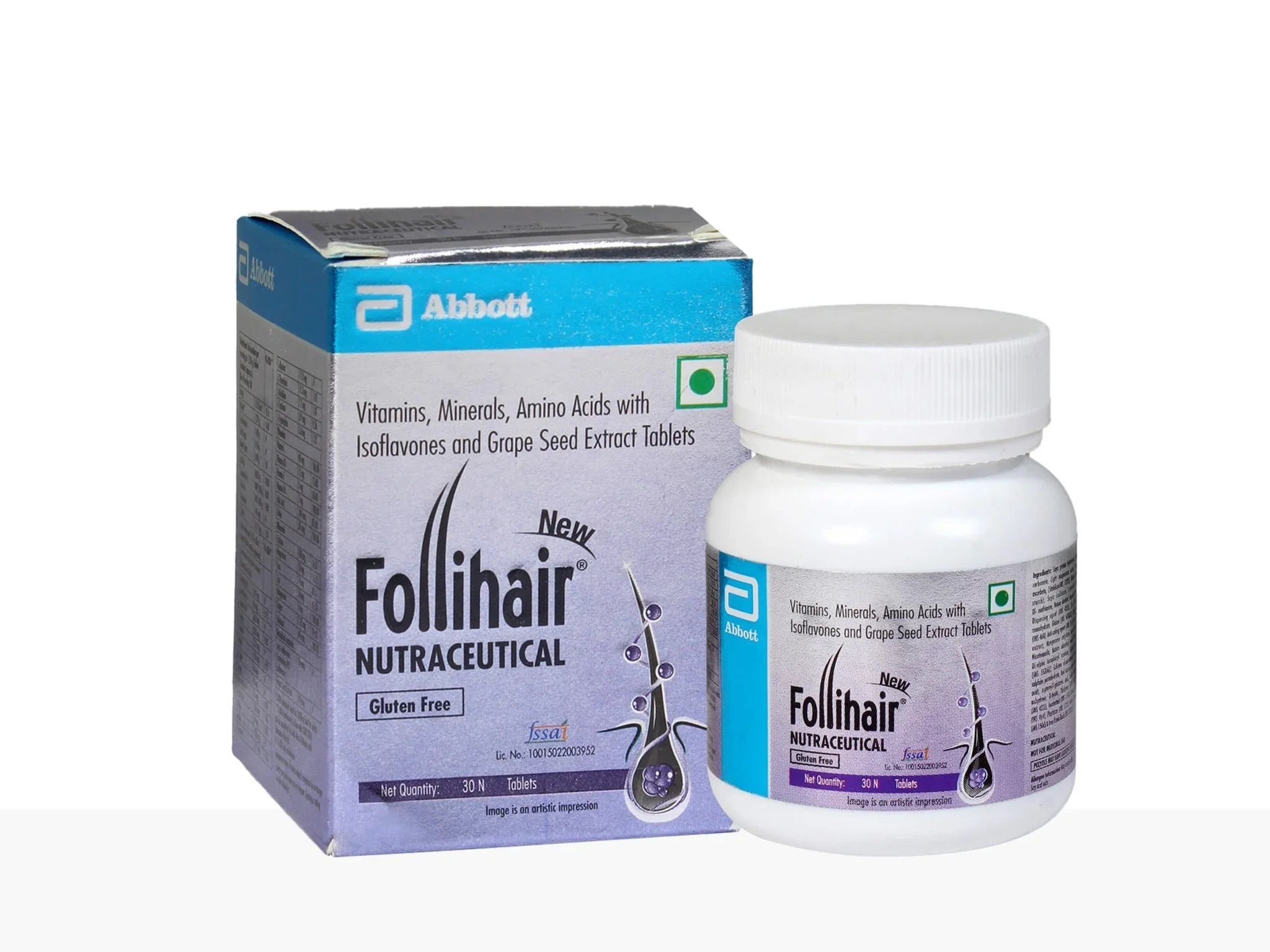 New Follihair Tablet (Bottle) - Atomic Pharmacy - Hair Supplement