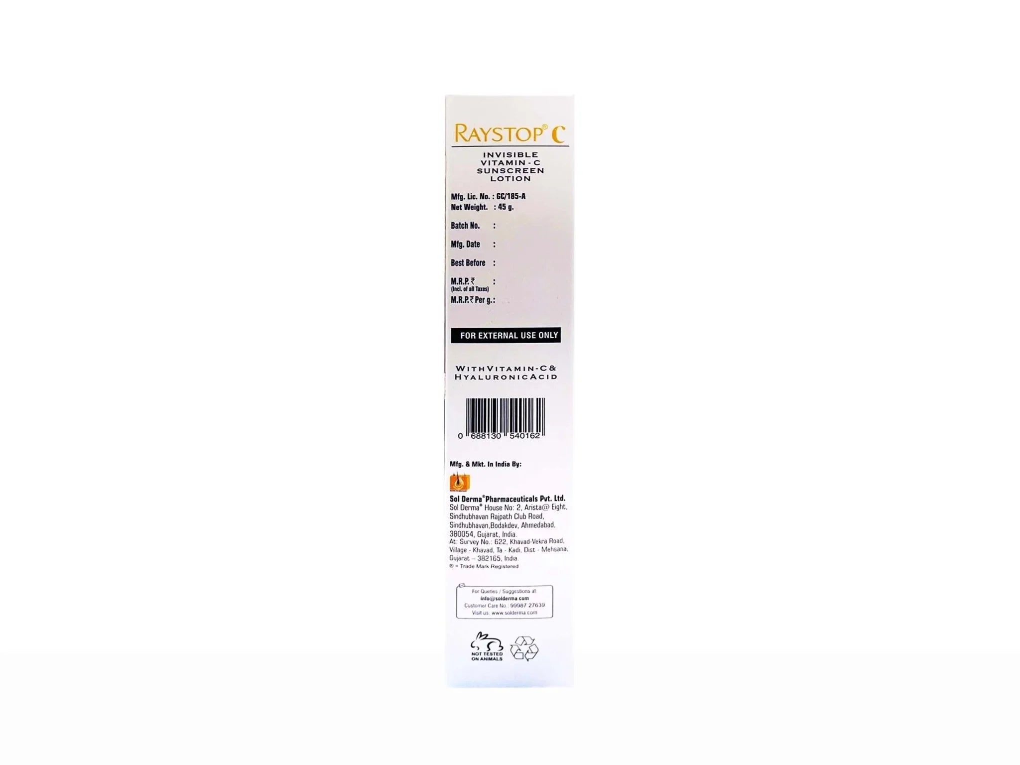 Raystop C Invisible Vitamin-C Sunscreen SPF 50 PA+++ - Atomic Pharmacy