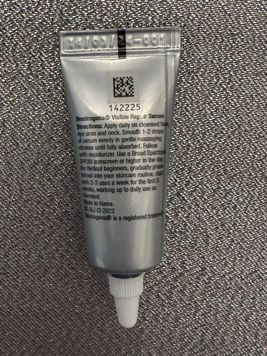 Neutrogena Visible Repair Serum Night Retinol Antioxidant Comfort Complex New