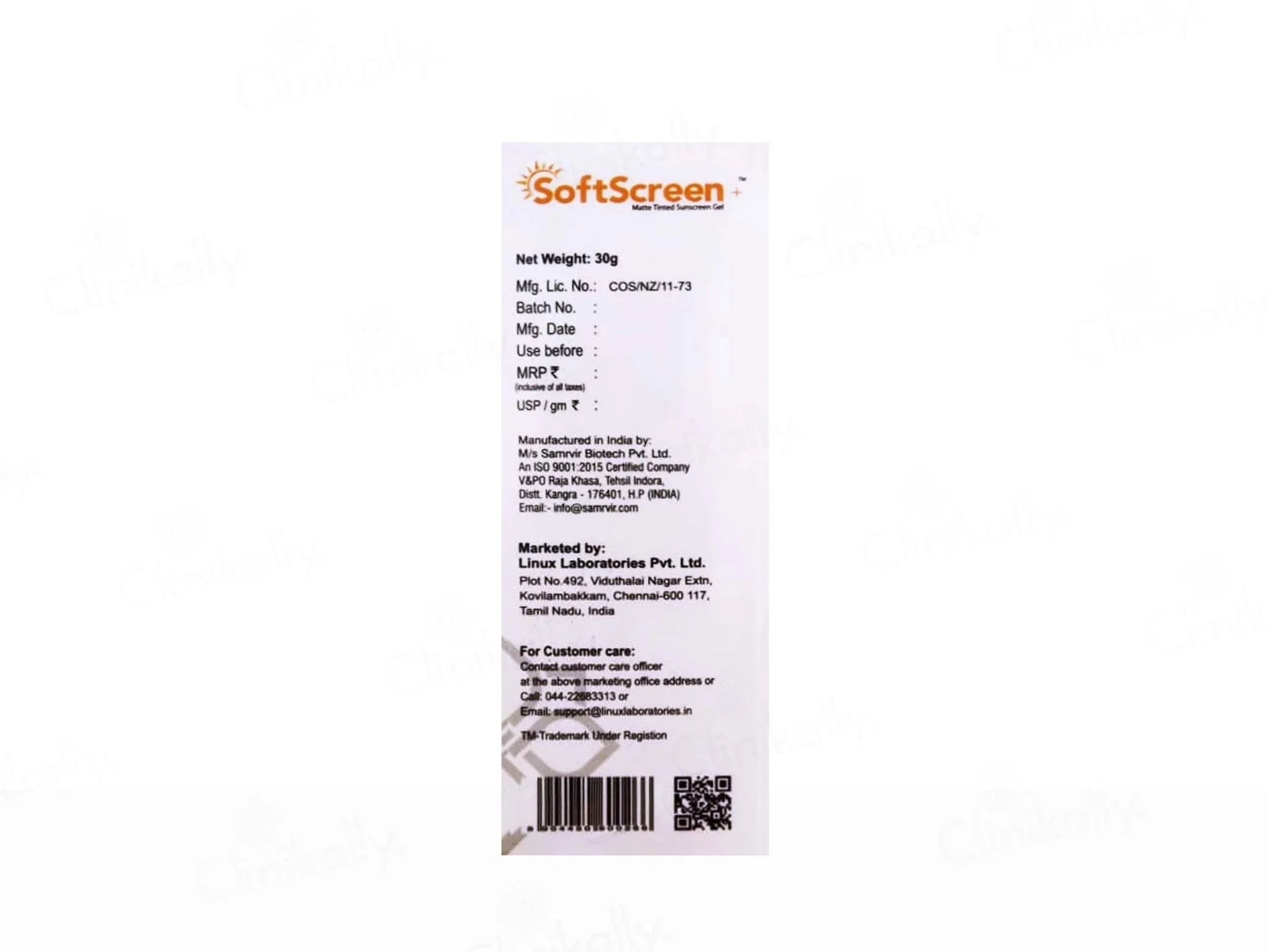Softscreen+ Matte Tinted Sunscreen Gel SPF 50+ PA+++ - Atomic Pharmacy