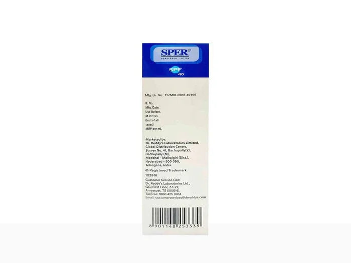 SPER Sunscreen Lotion SPF 40 - Atomic Pharmacy
