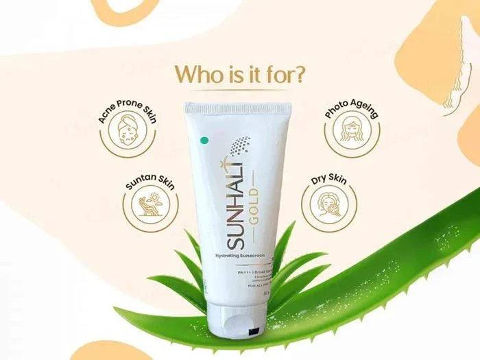 Sunhalt Gold Hydrating Sunscreen SPF 50 PA+++ - Atomic Pharmacy