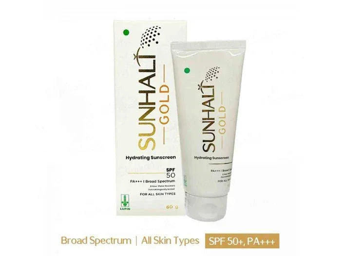 Sunhalt Gold Hydrating Sunscreen SPF 50 PA+++ - Atomic Pharmacy