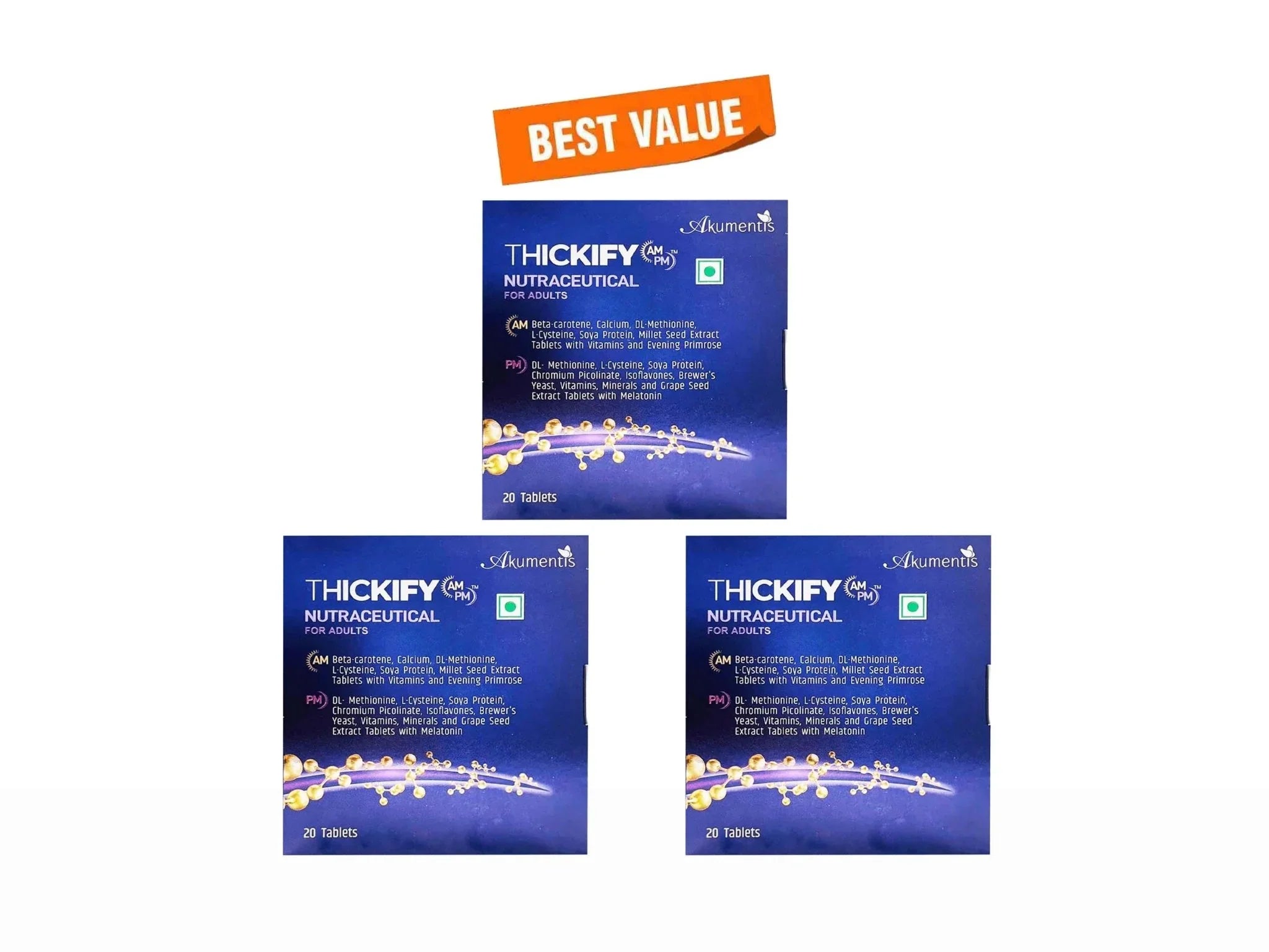 Thickify AM PM Nutraceutical Tablet For Adults - Atomic Pharmacy