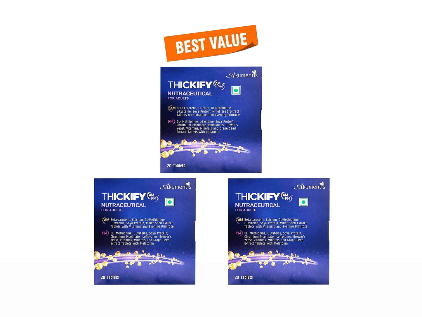 Thickify AM PM Nutraceutical Tablet For Adults