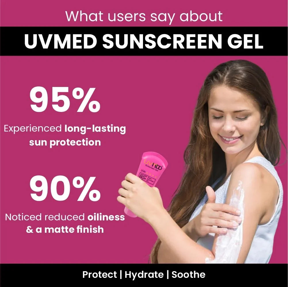 Uvmed Tinted Sunscreen Gel With SPF 50, 50ml - Atomic Pharmacy