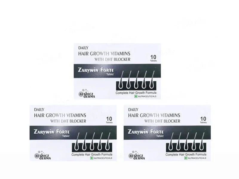 Zarywin Hair Growth Oil + Zarywin Forte Tablet (PACK OF 2) - Atomic Pharmacy