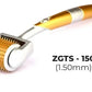 ZGTS Professional Gold Plated 192 Needles Titanium Alloy Derma Roller, Gold, 1.5mm